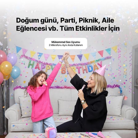 ttec VocalMate Taşınabilir Kablosuz Çocuk Karaoke Seti Balerin Pembesi 2BH18BP
