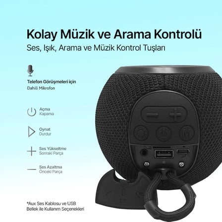 2BH15S Ttec Bomb Taşınabilir Kablosuz Bluetooth Hoparlör