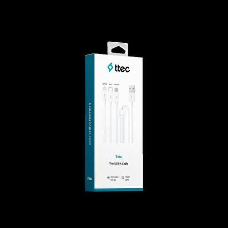 Ttec Trio Şarj Kablosu Micro USB Ligthining Type-C 2DK7521B