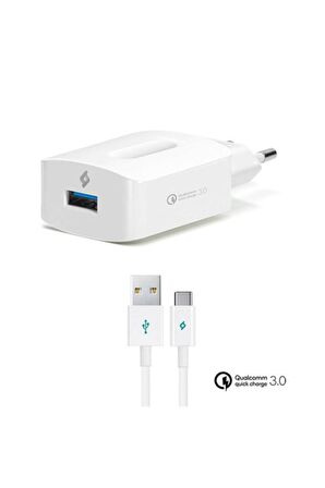 Ttec SpeedCharger QC 3.0 Type-C Seyahat Şarjı Beyaz