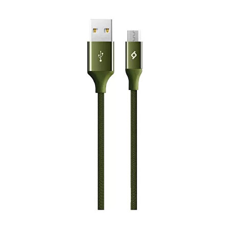 Ttec 2Dk11Hy Alumicable Micro Usb Şarj Kablosu,Haki Yeşili