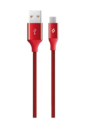 Ttec AlumiCable Micro USB Kablo Kırmızı 1.20 cm 2DK11K