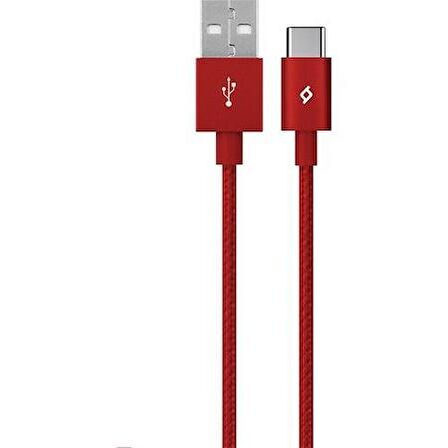 Ttec AlumiCable Type-C Kablo Kırmızı 1.2M 2DK18K
