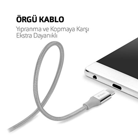 ttec AlumiCable USB-A -USB-C Şarj Kablosu