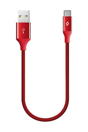  Ttec AlumiCable Type-C Kablo Kırmızı 30cm - 2DK26K