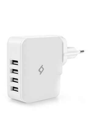 Ttec Quattro Traveler 4 Usbli 5.1a 25w Ultra Hızlı Seyahat Şarj Cihazı Beyaz