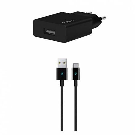 Ttec Smartcharger Adaptör+Type-C Kablo Siyah