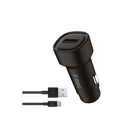 ttec SmartCharger 2.4A Araç Şarj Aleti  + USB-C Kablo