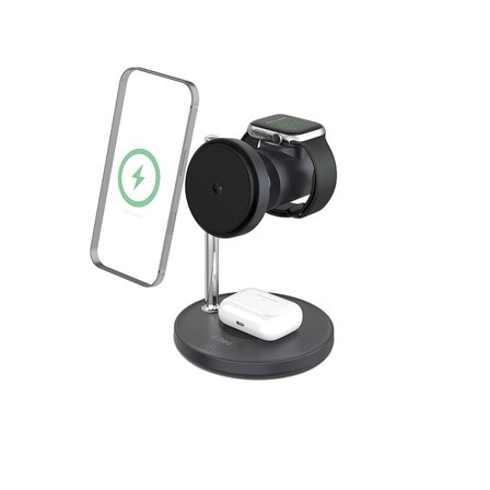 ttec AirCharger Breeze Pro 2 Qi2.2 IOS/Android 3ü 1 Arada Katlanabilir Kablosuz Hızlı Şarj Standı