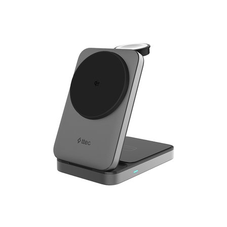 ttec AirCharger Fold Pro 2 Qi2.2 IOS/Android 3ü 1 Arada Katlanabilir Kablosuz Hızlı Şarj Standı