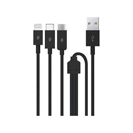 Ttec Trio Şarj Kablosu Micro USB Ligthining Type-C 2DK7521S