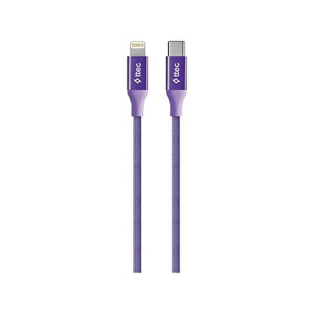 Alumicable Type-c Lightning Hızlı Şarj Kablosu 150cm Mor
