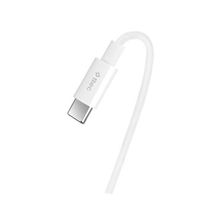 Ttec Type-C to Type-C 30cm 65W PD/QC Hızlı Şarj/Data Kablosu 2DK47B Beyaz
