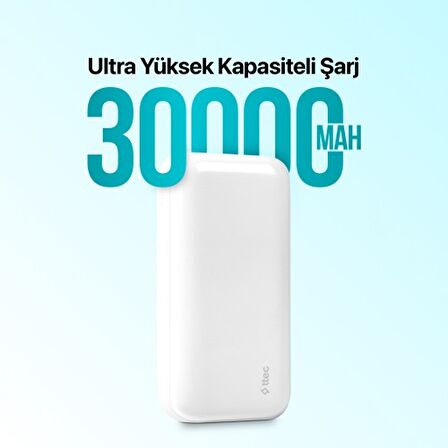 Ttec ReCharger 30000 mAh Hızlı Şarj Powerbank Siyah 