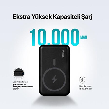 Ttec ReCharger Pro 10000 mAh Hızlı Şarj Powerbank