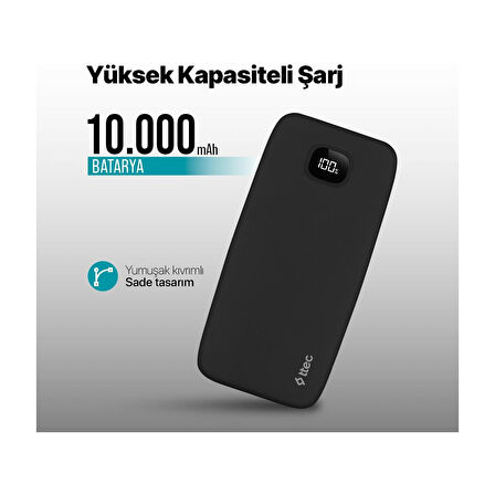Chargeup Pro LCD 10.000MAH Pd 20W Taşınabilir Hızlı Şarj Aleti / Powerbank