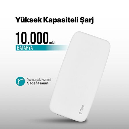 ttec ChargeUp 10.000mAh Taşınabilir Şarj Aleti / Powerbank