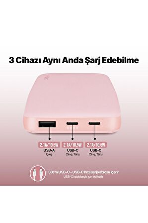 Ttec 2BB204TP1 ChargeUp 10.000 mAh Taşınabilir Şarj Aleti / Powerbank