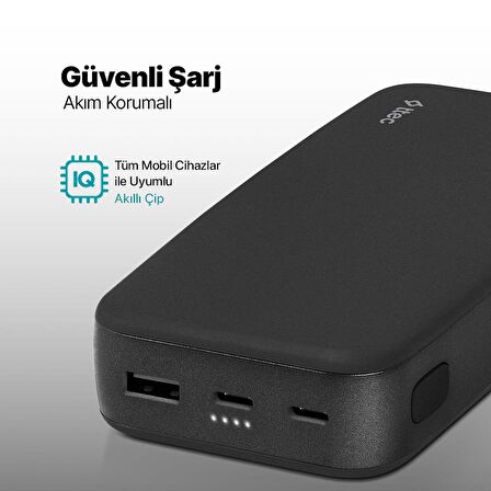 ttec ChargeUp 20.000mAh Taşınabilir Hızlı Şarj Aleti / Powerbank