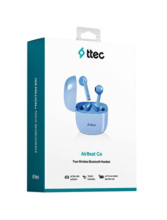 Ttec 2KM141B AirBeat Go Gerçek Kablosuz TWS Bluetooth Kulaklık Mavi
