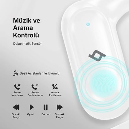 ttec SoundFlow OWS Kablosuz Bluetooth Kulaklık Beyaz 2KM156B
