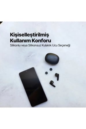 ttec AirBeat Shift ENC TWS Bluetooth Kulaklık Oyun Modlu Silikonlu Silikonsuz Kullanım Tws Siyah 2KM152S