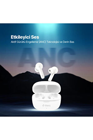 Ttec AirBeat Pro ANC Gerçek Kablosuz TWS Bluetooth Kulaklık 2KM154