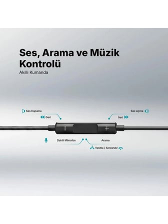 ttec Rio 3 Classic 3.5mm Stereo Mikrofonlu Kulakiçi Kablolu Kulaklık Siyah 2KMM17S
