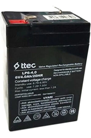 -ceta-6 Volt 4 Amper Akü ( 6 V 4 Ah ) Standart Akü ( Yeni Akü Ocak 2024 ) Akü 6v-4ah