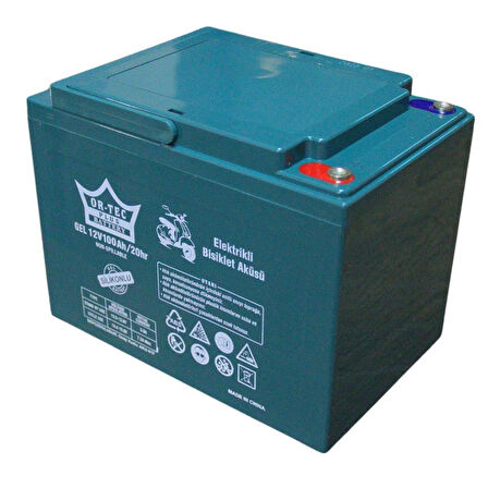 Ortec Plus 12V 100AH Elektrikli Motosiklet Aküsü 2024 Üretim