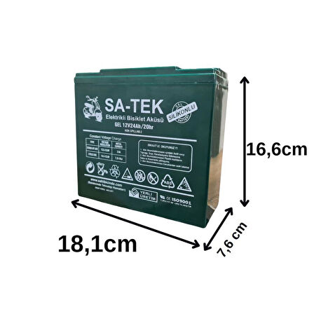 Satek 12V 24 AH AKÜ ELEKTRİKLİ MOTORSİKLET AKÜSÜ JEL AKÜ 2025 ÜRETİM