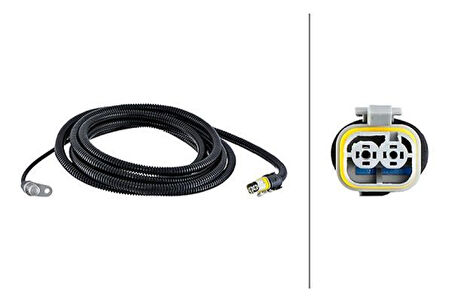 Man Truck Abs Sensoru Arka Sol Duz Tip Uzun Man Tgx Tgs D2066 D2676 07>   3555 MM - 2 Pin - Hella 6pu230048-631