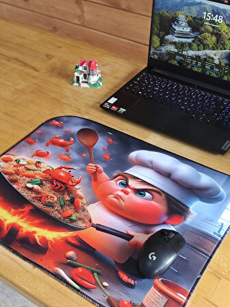 SGE TEKNOLOJİ 55X45 CM 3 KIZGIN ŞEF KAYDIRMAZ TABAN SPEED YÜZEY OYUNCU MOUSE PAD GAMİNG PAD