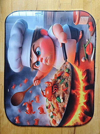 SGE TEKNOLOJİ 55X45 CM 3 KIZGIN ŞEF KAYDIRMAZ TABAN SPEED YÜZEY OYUNCU MOUSE PAD GAMİNG PAD