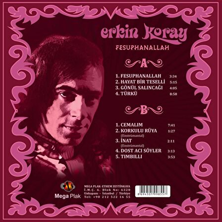 Erkin Koray - Fesuphanallah  (Plak)  