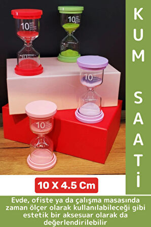 Dayanıklı Dekoratif Ev Ofis Masa Üstü Hediyelik Zaman Ölçer Çok Şık Estetik 10 Dakikalık Kum Saati