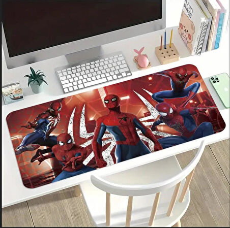 70X30 CM ÖRÜMCEK ADAM TEMALI KAYDIRMAZ TABAN SPEED YÜZEY OYUNCU MOUSE PAD GAMİNG
