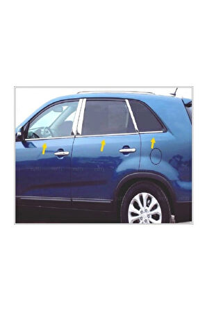 Kia Sorento Uyumlu Krom Cam Çıtası 6 Parça 2009-2014 Arası Paslanmaz Çelik