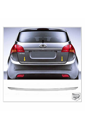 Kia Venga Krom Bagaj Alt Çıtası 2010 Üzeri P. Çelik uyumlu