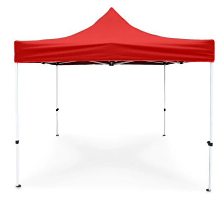 Otomatik Gazebo Çardak 300 X 300 Cm Tente Teras Bahçe Kamelyası Gölgelik Kırmızı