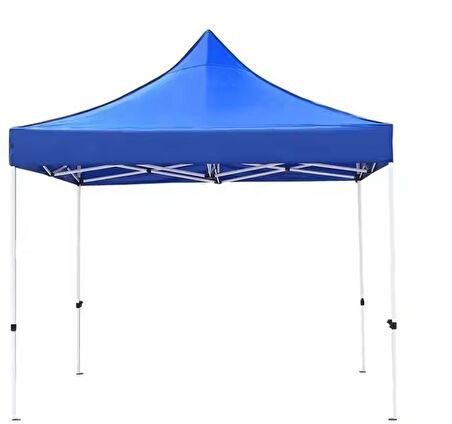 Otomatik Gazebo Çardak 300 X 300 Cm Tente Teras Bahçe Kamelyası Gölgelik Mavi