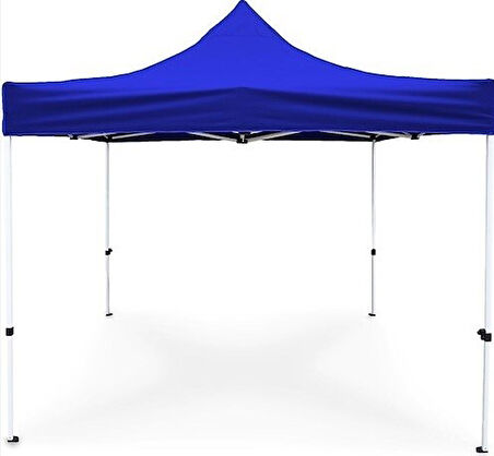 Otomatik Gazebo Çardak 300 X 300 Cm Tente Teras Bahçe Kamelyası Gölgelik Mavi