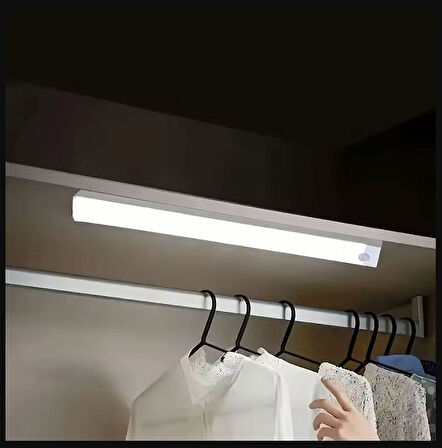  50 CM BEYAZ IŞIK HAREKET SENSÖRLÜ DOLAP İÇİ ÇALIŞMA MASASI MUTFAK TEZGAH ALTI USB LED IŞIK
