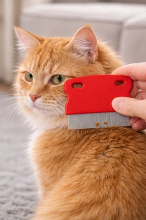 1 ADET Kedi Köpek Pire Tarağı Dış Parazit Temizleme Tarağı Bit Pire Ayıklayıcı Çelik Dişli Tarak