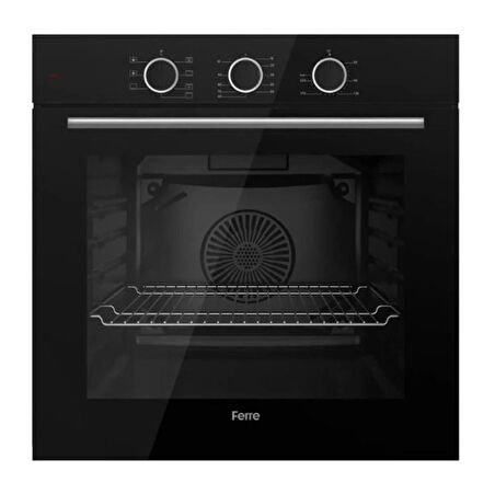 Ferre Elektrikli Ocaklı Siyah Set ( D086 Siyah Davlumbaz-MS261 Ocak- XE62CS FLOWART Sİiyah Fırın )