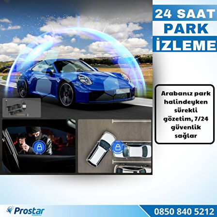 2 Kameralı 4K+1080P Ekransız WIFI GPS 24 Saat Park Modu Özellikli Dashcam Kamera