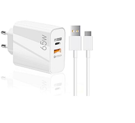 Global 65W UsbA PD33W Quick Charger 3.0 UsbA to Type-C 3m Kablolu Hızlı Şarj Aleti Set