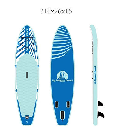 Stand Up Paddle Board Şişme SUP Sörf Tahtası Board 310x76x15 cm Mavi