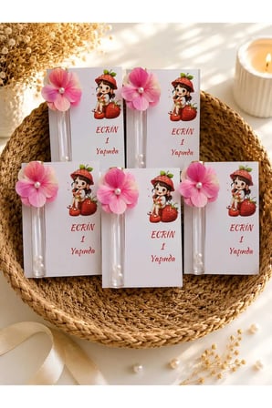 Ortanca Çiçek Detaylı Fısfıslı Sprey Şişe İncili Kolonya -Bebek Doğum Günü Hediyelik-10’lu Set | İsimli