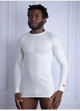 Blackspade 9259 Unisex Beyaz  Sıfır Yaka Uzun Kol Thermal